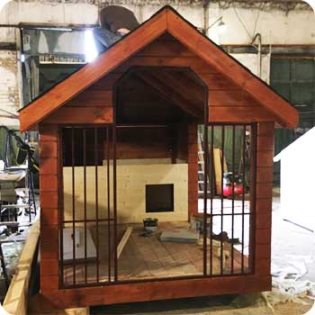 Производство вольера для собаки