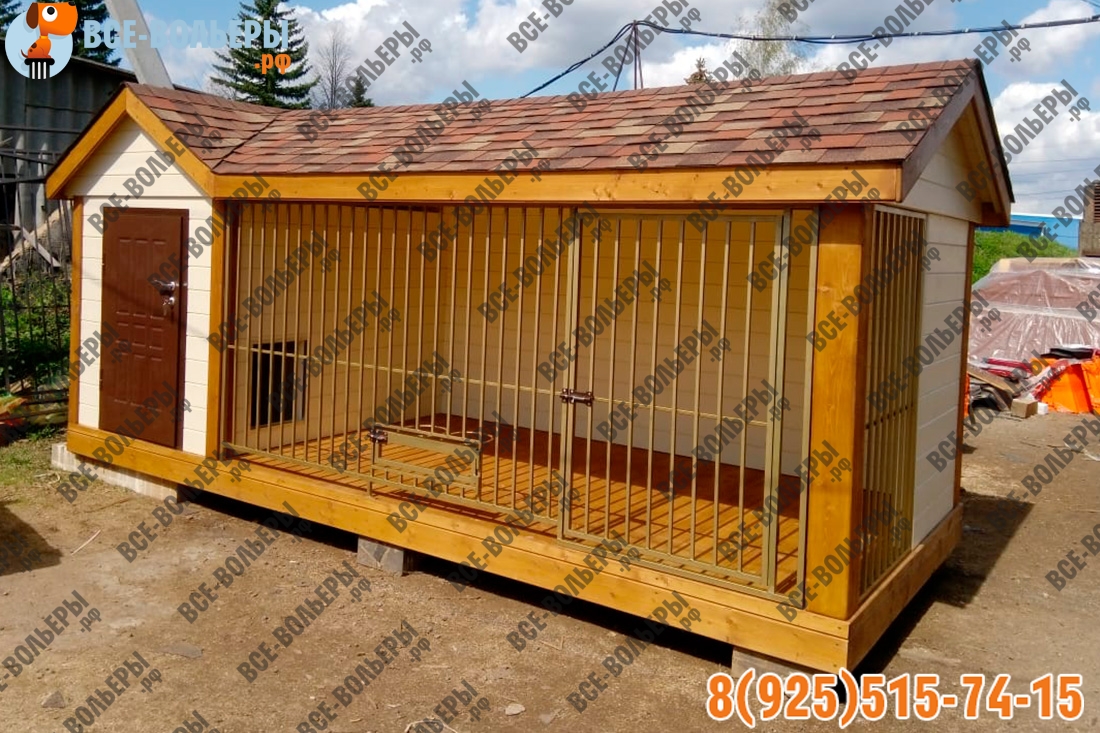 Стандартный вольер для собаки с зимником